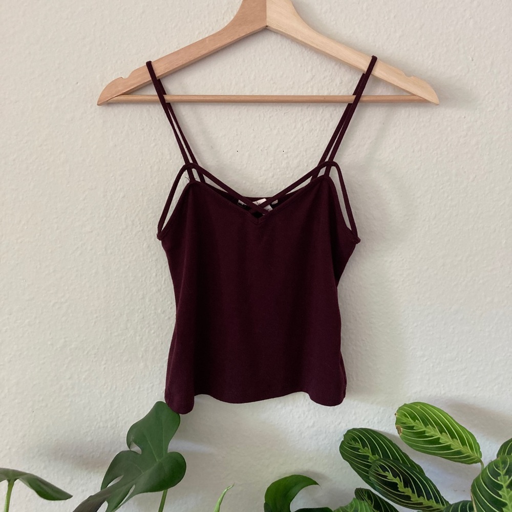 Forever 21 burgundy tank top